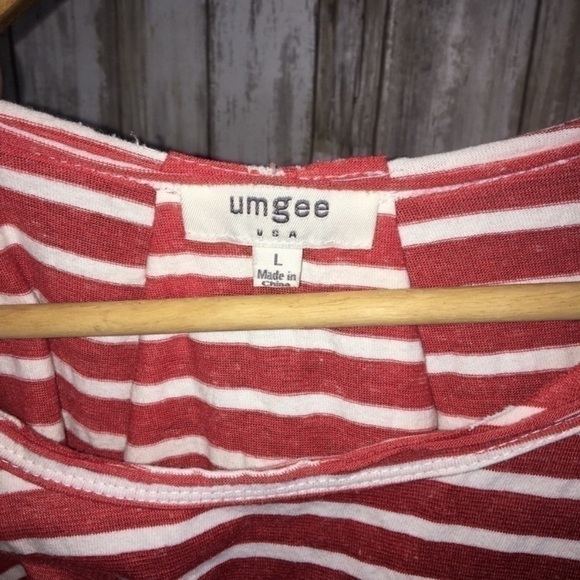 Umgee Striped High Low Tee - Picture 6 of 6